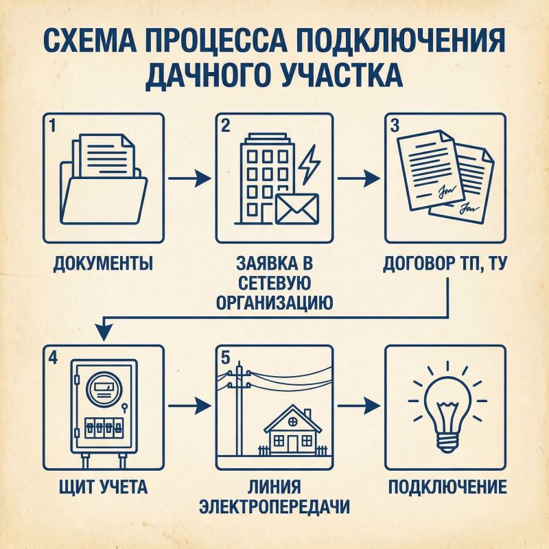 Как провести электричество на дачный участок